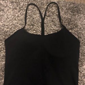 Size 4 black Lululemon tank top built in bra
